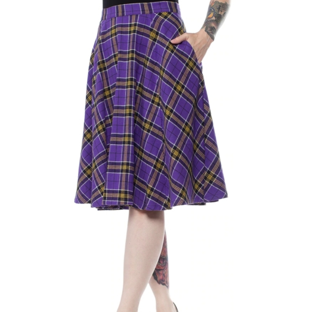 Sourpuss Bonnie plaid skirt pinup punk XL retro SOLD OUT